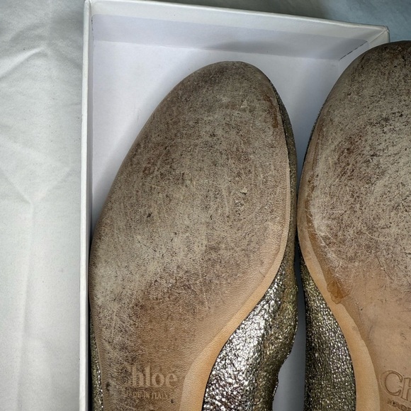 Chloe Silver Scalloped Women's Flats - Picture 5 of 9